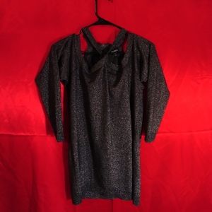 Black Sparkly Torrid Cold Shoulder Shirt